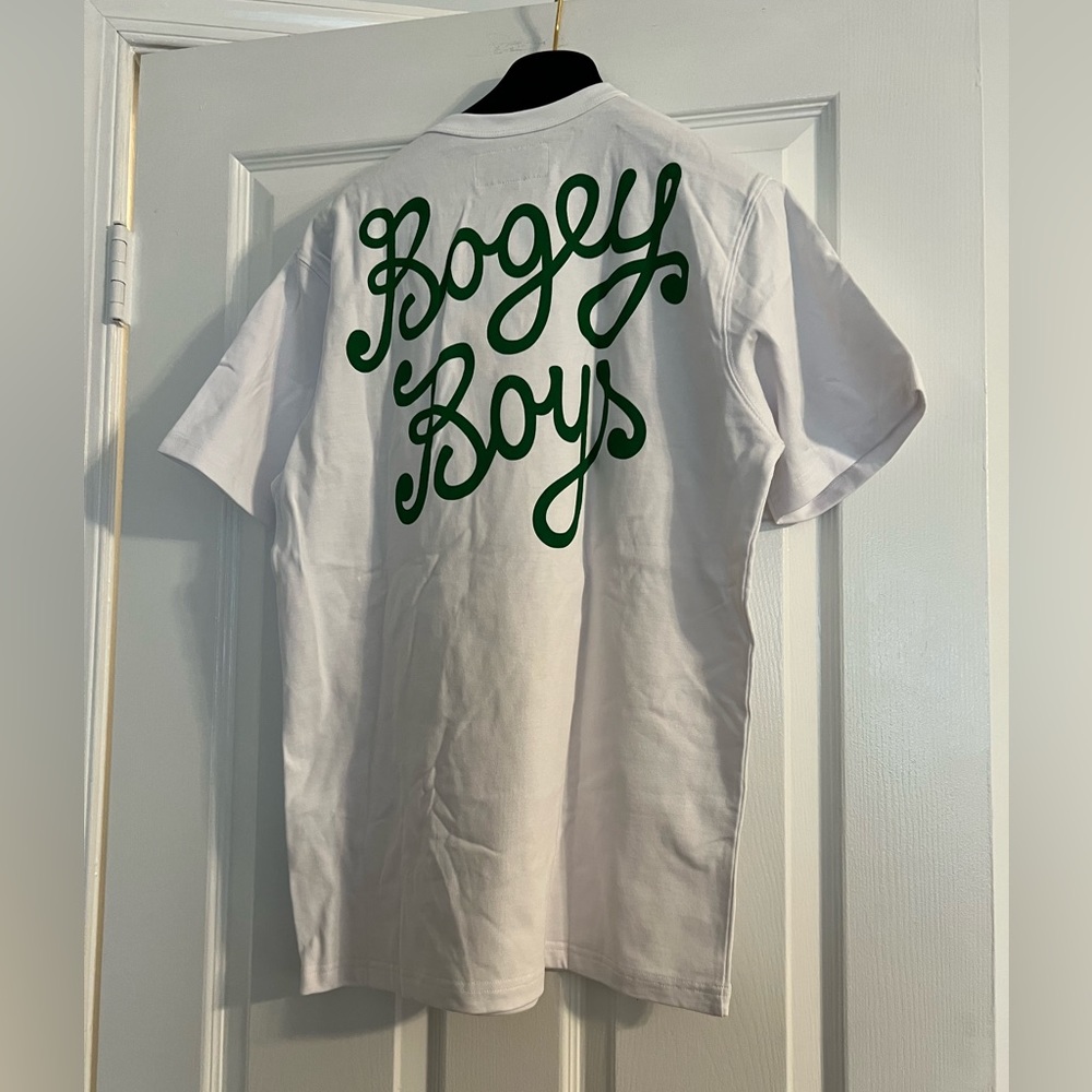 Brand New Sold Out BOGEY BOYS White Green
size SM fits like Medium 
Macklemore
